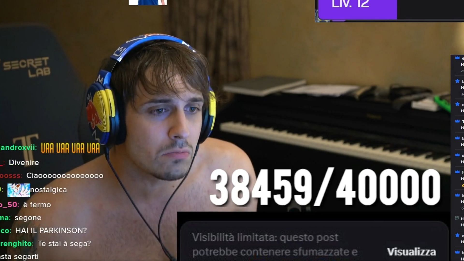 Moments before Tumblurr hit 40,000 subs (Image via Twitch/Tumblurr)